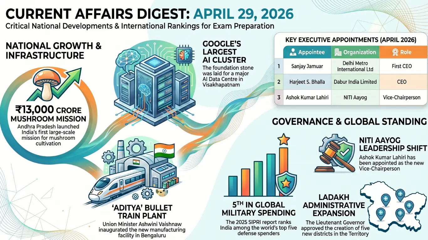 English Current Affairs 29 April