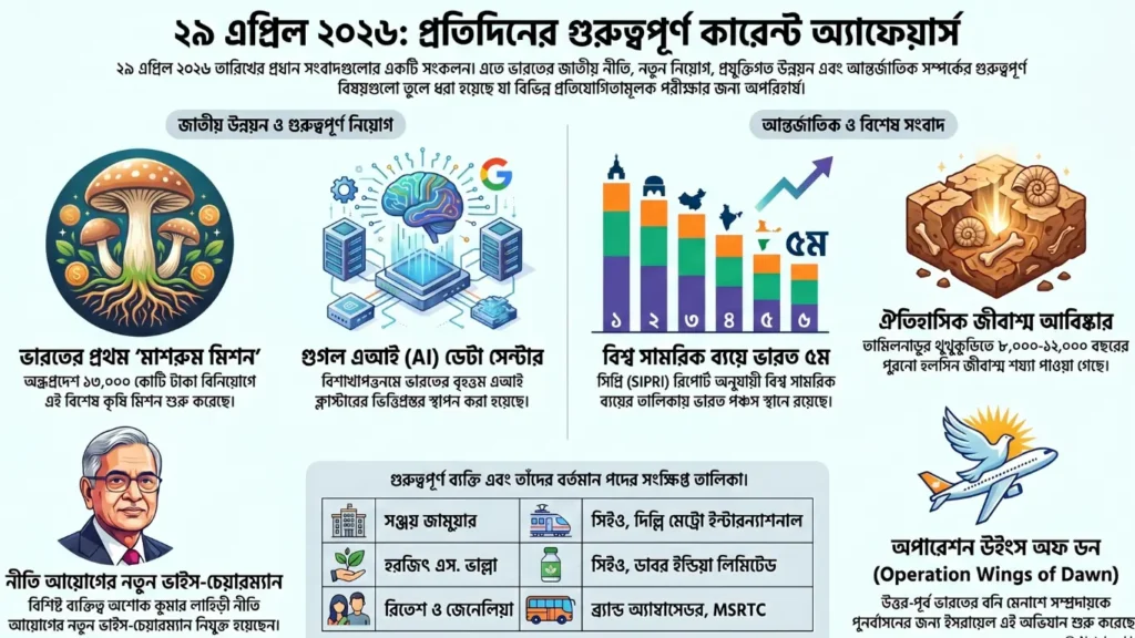 কারেন্ট অ্যাফেয়ার্স – 29 এপ্রিল, 2026