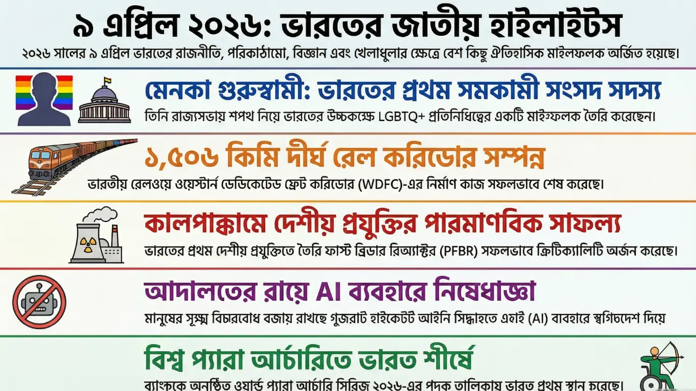 কারেন্ট অ্যাফেয়ার্স – 9 এপ্রিল, 2026