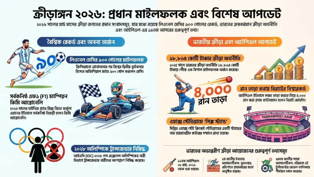 ক্রীড়া কারেন্ট অ্যাফেয়ার্স মার্চ 2026 Part - 1