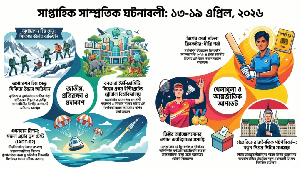 সাপ্তাহিক সাম্প্রতিক ঘটনাবলী 13-19 এপ্রিল, 2026