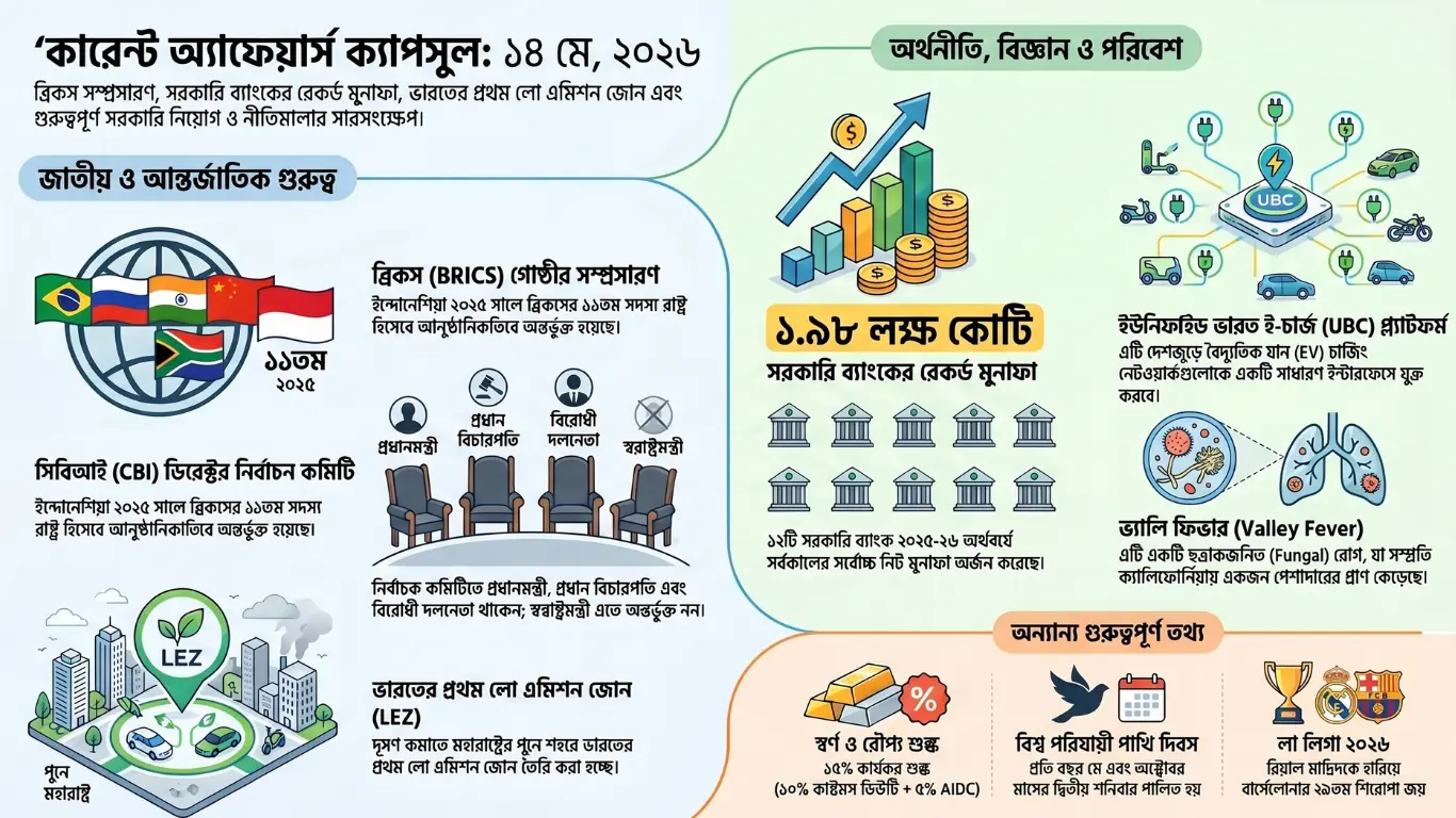 কারেন্ট অ্যাফেয়ার্স – 15 মে, 2026