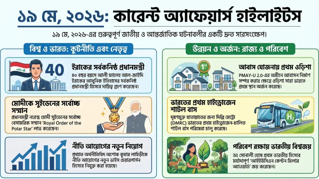 কারেন্ট অ্যাফেয়ার্স – 19 মে, 2026