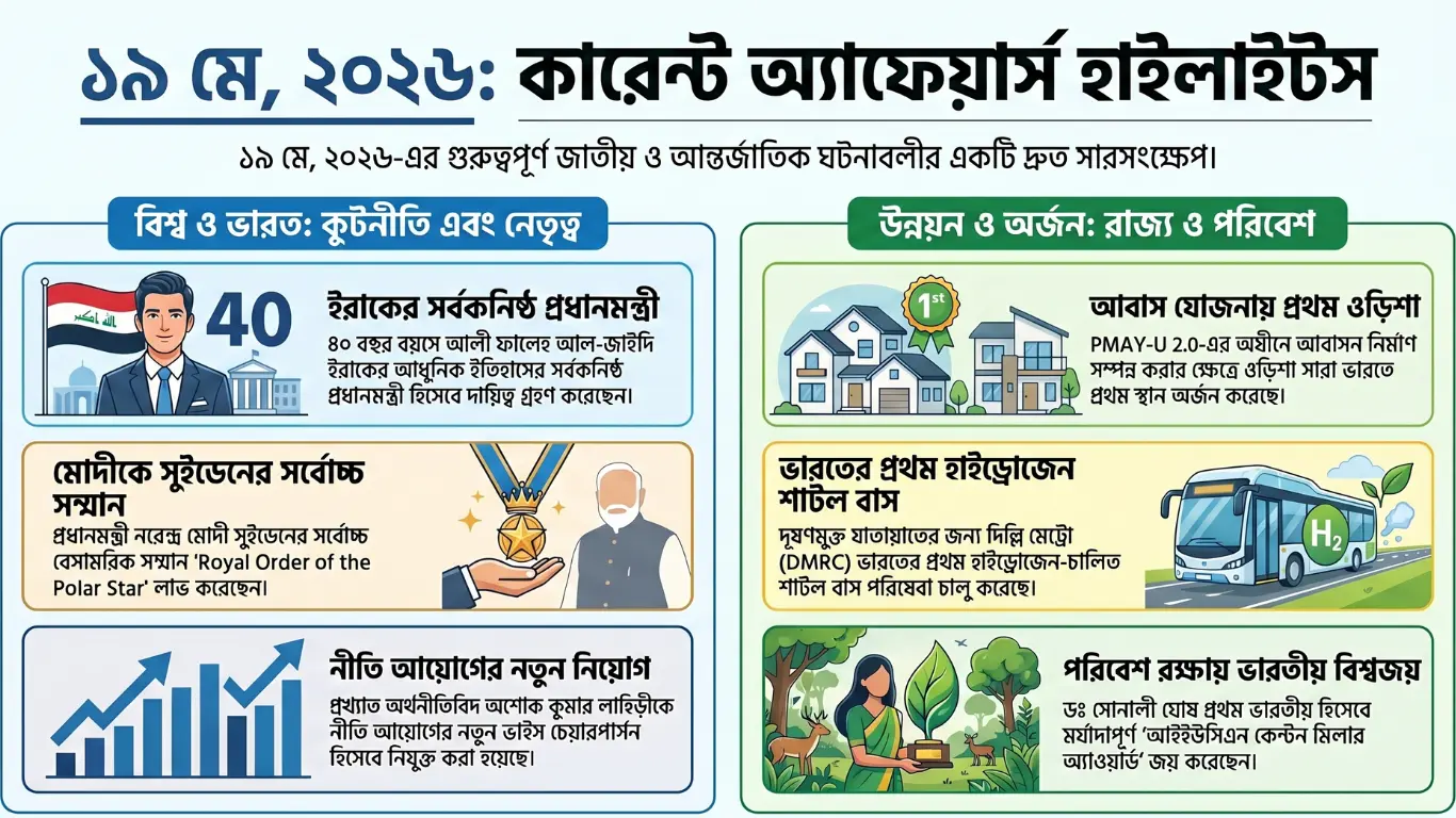 কারেন্ট অ্যাফেয়ার্স – 19 মে, 2026