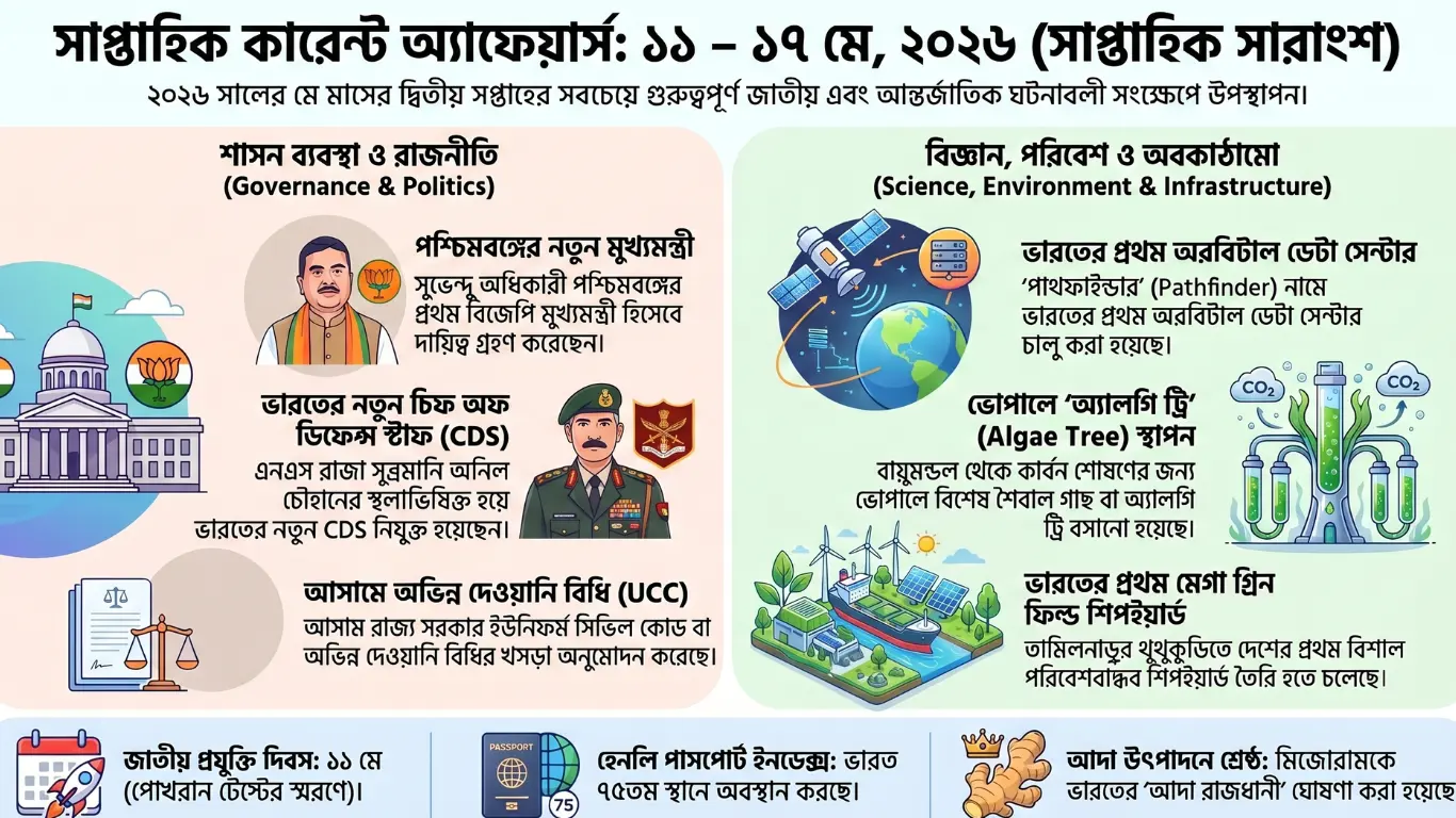 Weekly Current Affairs Bengali 11 May to 17 May