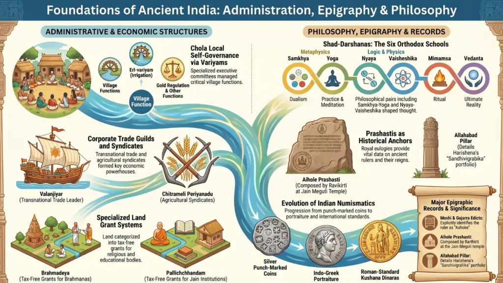 Epigraphy, South Indian Administration & Philosophies
