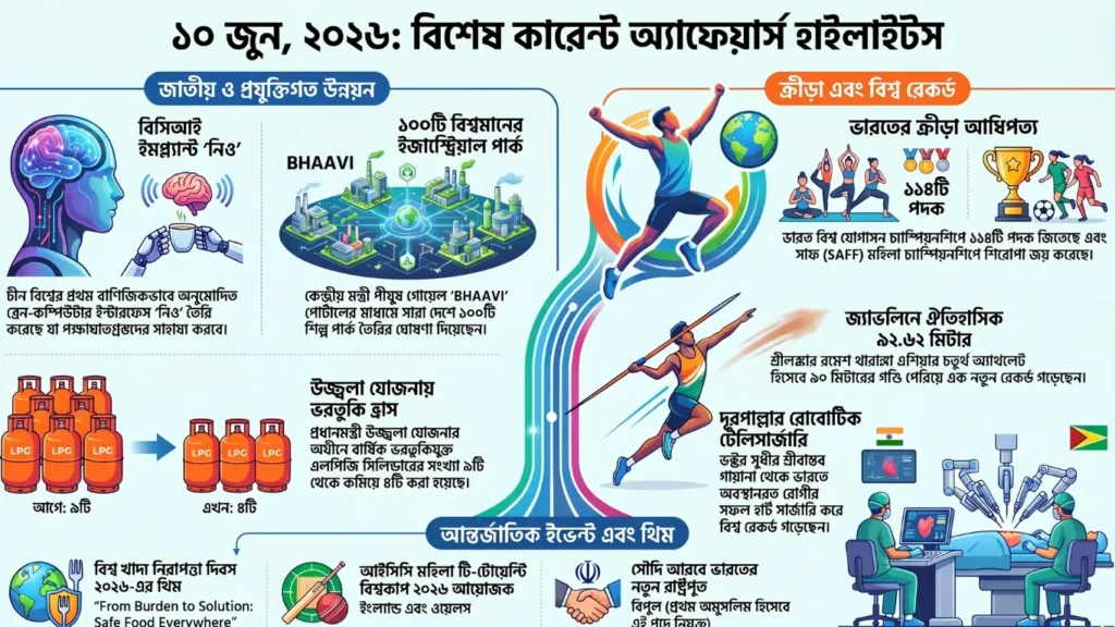 কারেন্ট অ্যাফেয়ার্স – 10 জুন, 2026