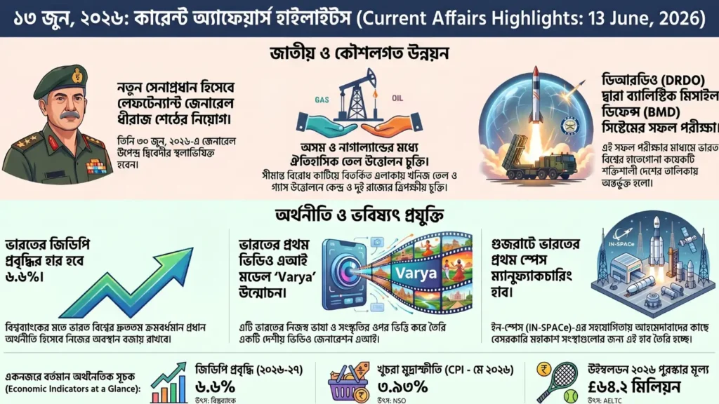 কারেন্ট অ্যাফেয়ার্স – 13 জুন, 2026