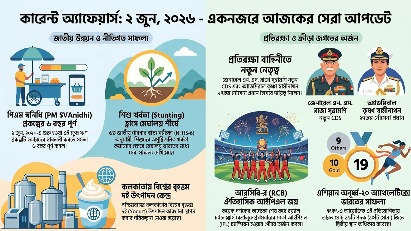 কারেন্ট অ্যাফেয়ার্স – 2 জুন, 2026