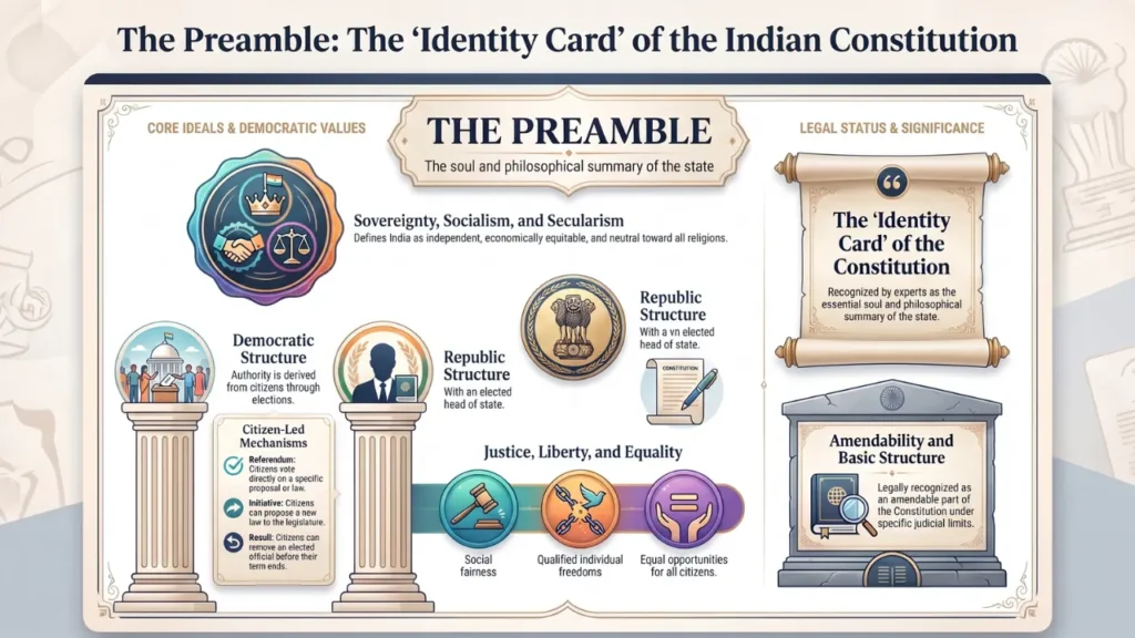 Indian Polity Set 13 Preamble of the Constitution MCQs & Explanations
