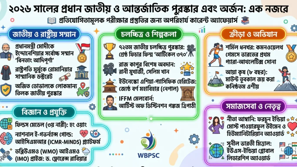 পুরস্কার বিষয়ক কারেন্ট অ্যাফেয়ার্স জুলাই 2026 সেট 1